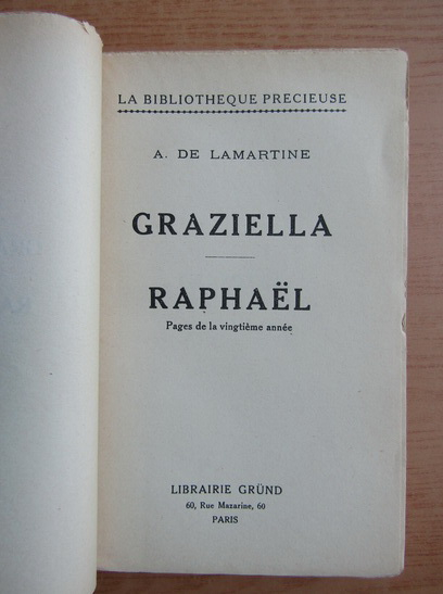 A. de Lamartine - Graziella (1930)
