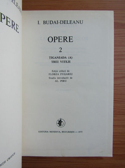 Ion Budai Deleanu - Opere (volumul 2)