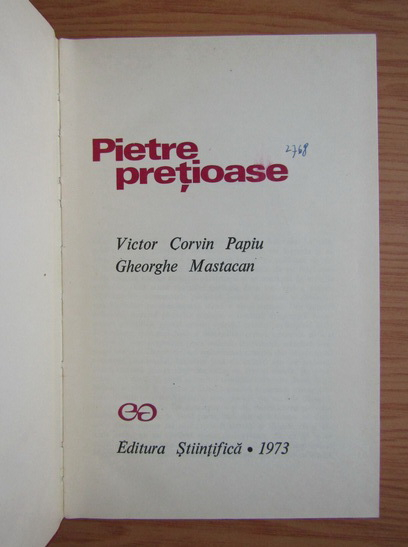 Victor Corvin Papiu - Pietre pretioase