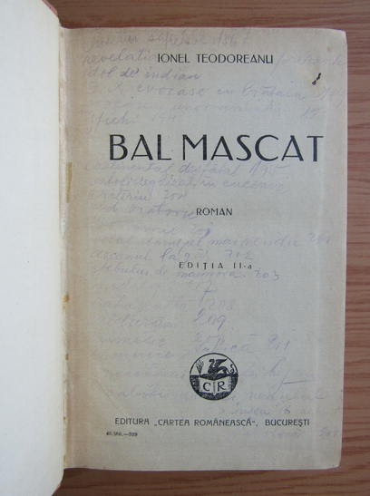 Ionel Teodoreanu - Bal mascat 
