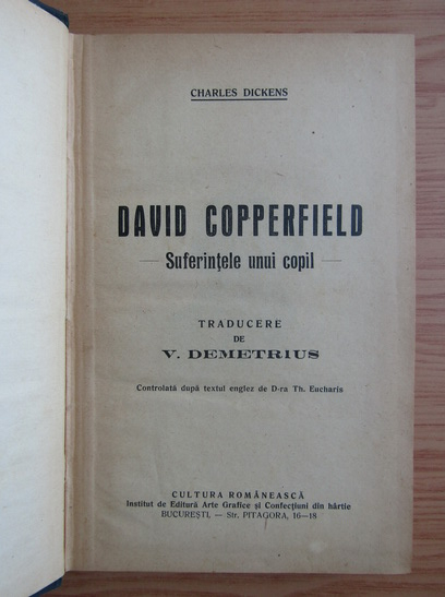Charles Dickens - David Copperfield (3 volume, 1944)