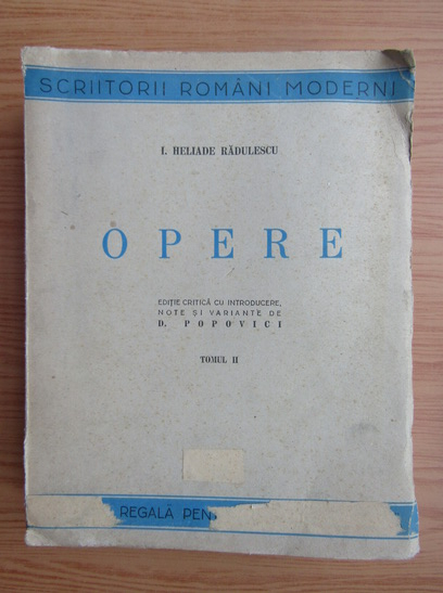 Anticariat: Ion Heliade Radulescu - Opere (volumul 2, 1943)