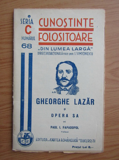 Anticariat: Paul I. Papadopol - Gheorghe Lazar (1939)