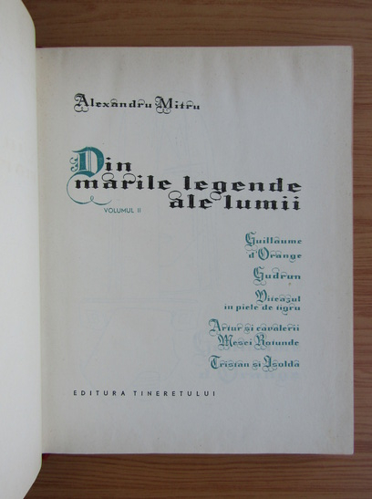 Alexandru Mitru - Din marile legende ale lumii (volumul 2)