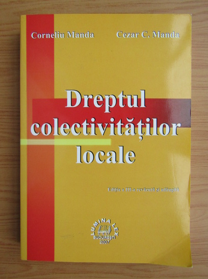 Anticariat: Corneliu Manda - Dreptul colectivitatilor locale