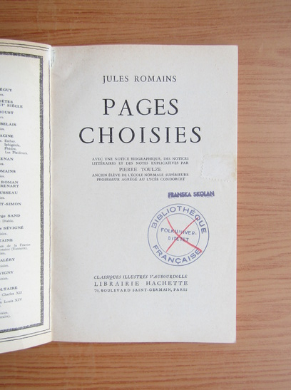 Jules Romains - Pages choisies
