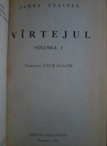 James Clavell - Vartejul (2 volume, coperti cartonate)