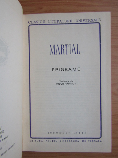Martial - Epigrame