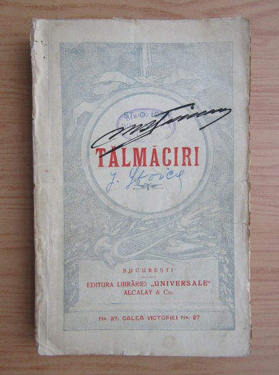 Anticariat: St. O. Iosif - Talmaciri (1947)