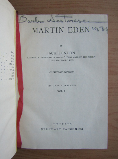Jack London - Martin Eden (volumul 1, 1913)