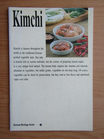 Anticariat: Korean Heritage Series, nr. 20, Kimchi