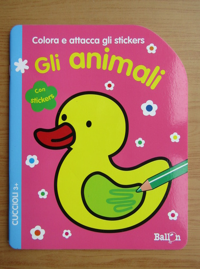 Anticariat: Gli animali. Colora e attacca gli stickers