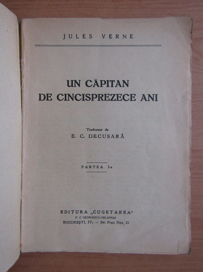 Jules Verne - Un capitan de cincisprezece ani (2 volume, 1940)