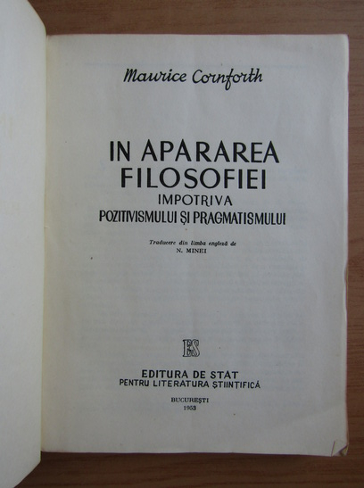 Maurice Cornforth - In apararea filosofiei