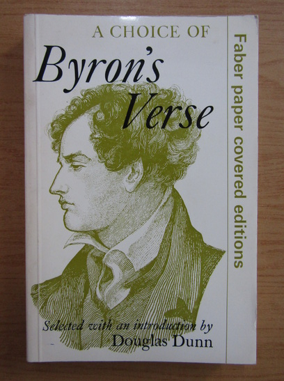 Anticariat: Douglas Dunn - A choice of Byron's verse