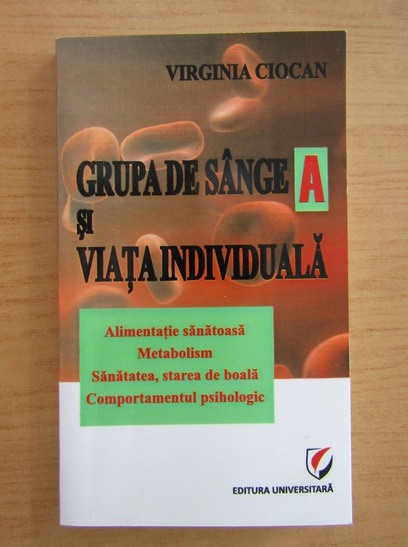 Anticariat: Virginia Ciocan - Grupa de sange A si viata individuala