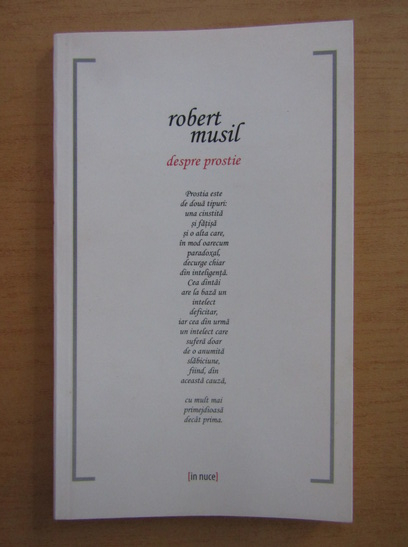 Anticariat: Robert Musil - Despre prostie