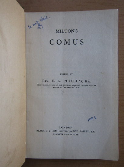 John Milton - Comus