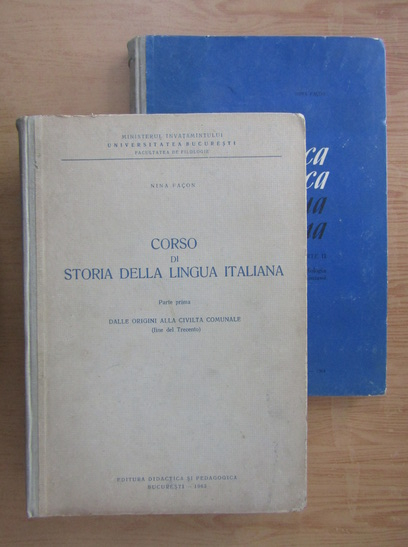 Anticariat: Nina Facon - Corso di storia della lingua italiana (2 volume)