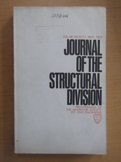 Anticariat: Journal of the Structural Division, volumul 98, nr. 11, noiembrie 1972