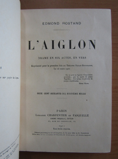 Edmond Rostand - L'Aiglon