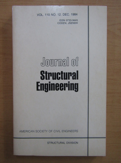 Anticariat: Journal of Structural Engineering, volumul 110, nr. 12, decembrie 1984