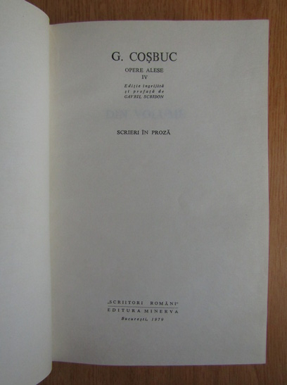 George Cosbuc - Opere alese (volumul 4)