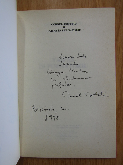 Anticariat: Cornel Cotutiu - Taifas in Purgatoriu (cu autograful autorului)
