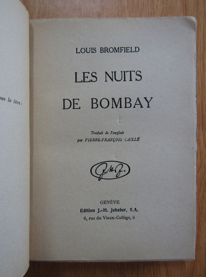 Louis Bromfield - Les nuits de Bombay