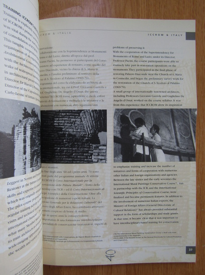 Terry Little - ICCROM and Italy. Forty Years For The Safeguard of Cultural Heritage