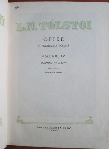 Lev Tolstoi - Razboi si pace (Opere, volumele 4, 5, 6, 7)