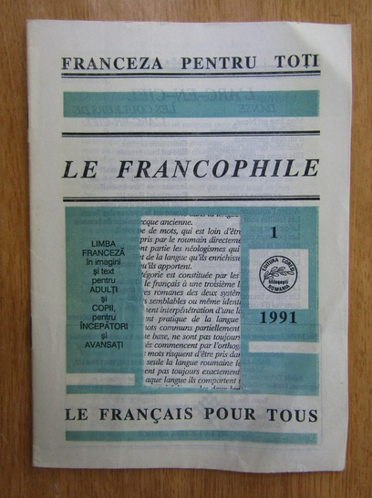 Anticariat: Le francophile, nr. 1, 1991