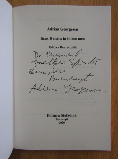 Anticariat: Adrian Georgescu - Iisus Hristos in inima mea (cu autograful autorului)