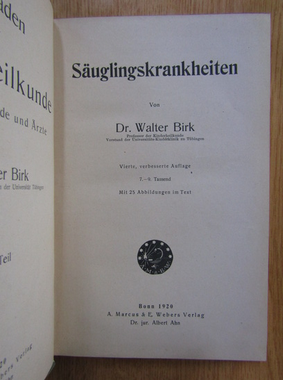 Walter Birk - Leitfaden der Sauglingskrankheiten