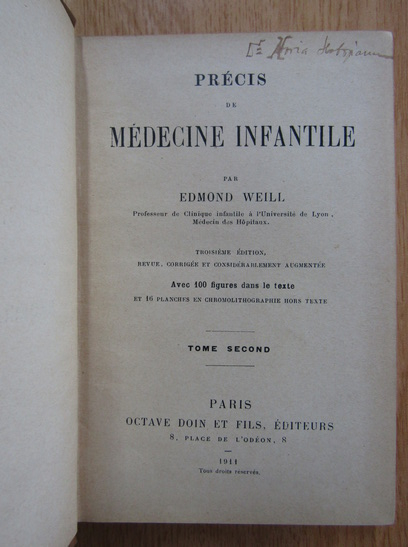 Edmond Weill - Precis de medecine infantile (volumul 2)