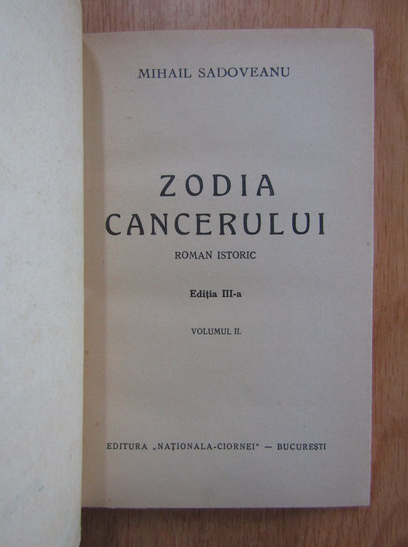 Mihail Sadoveanu - Zodia cancerului (volumul 2)