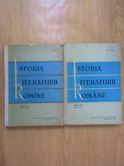 Anticariat: D. Micu - Istoria Literaturii Romane (2 volume)
