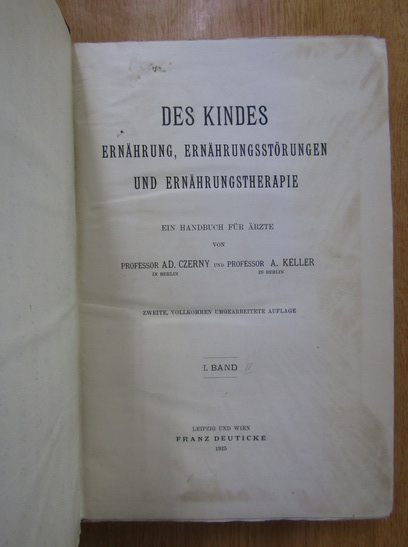 Adalbert Czerny - Des kindes (2 volume colegate)