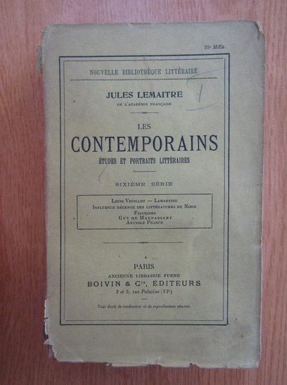 Anticariat: Jules Lemaitre - Les contemporains (volumul 6)