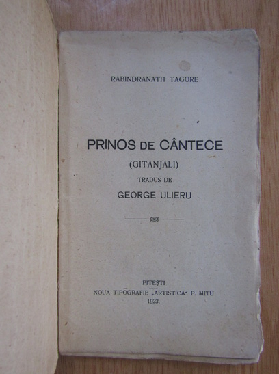 Rabindranath Tagore - Prinos de cantece