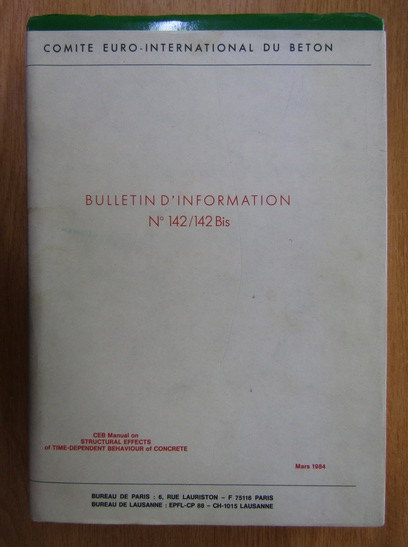 Anticariat: Bulletin d'information, nr. 142, martie 1984