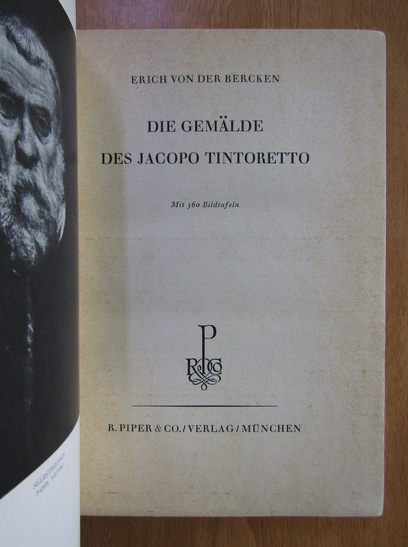 Erich Von Der Bercken - Die Gemalde des Jacopo Tintoretto