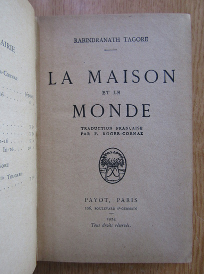 Rabindranath Tagore - La maison et le monde