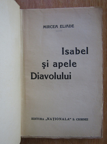 Mircea Eliade - Isabel si apele Diavolului