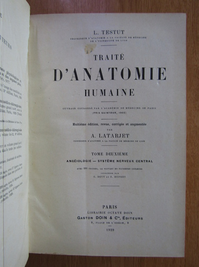 L. Testut - Traite D'Anatomie Humaine (volumul 2)