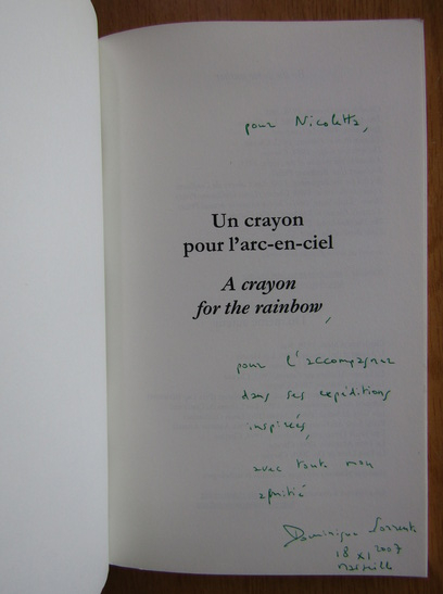 Anticariat: Dominique Sorrente - A Crayon for the Rainbow (cu autograful autorului)