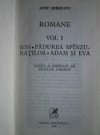 Liviu Rebreanu - Romane (3 volume)