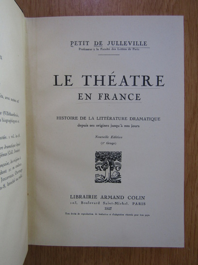 Petit de Julleville - Le theatre en France