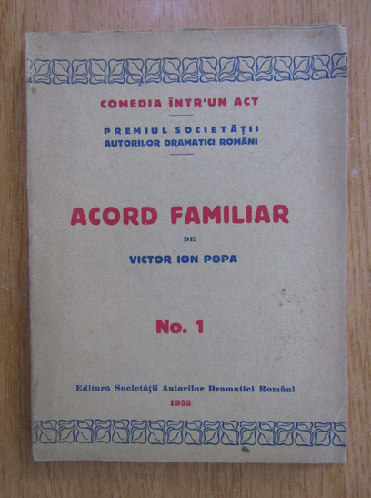 Anticariat: Victor Ion Popa - Acord familiar