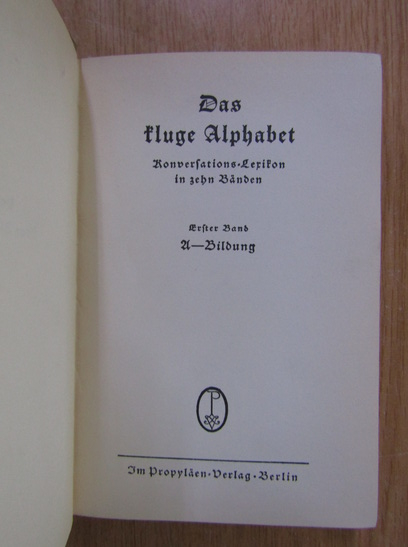 Das Kluge Alphabet (volumul 1)